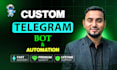 develop custom telegram bot with api intregation