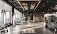 design gym, yoga and pilates studio with realistic 3d rendering