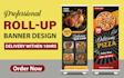 design professional roll up banner, pull up and stand banner