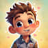 draw a cute and funny cartoon illustration