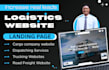 design dispatch, freight logistics landing page, trucking website lead page