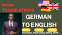 provide professional german translation, proofreading, and mtpe