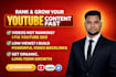 do youtube video SEO and channel growth as your professional yt manager