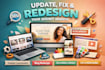 update fix showit website customize showit blog template redesign showit website