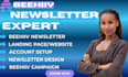 setup beehiiv newsletter automation, substack setup and  beehiiv website