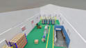 create 3d industrial video automotive warehouse, logistics walkthrough animation