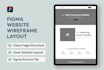 create a clean figma website wireframe layout
