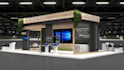 design 3d exhibition stand, kiosk design with 3d rendering design