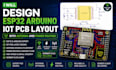 design esp32 arduino iot pcb layout with antenna and power routing
