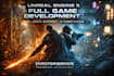create full unreal engine game, unreal engine map script, levels, and blueprint