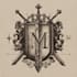 draw a medieval vintage fantasy logo