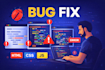 fix HTML, CSS, javascript bugs or responsive issues