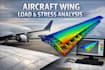 aircraft wing load, stress analysis