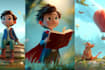 draw 3d children book illustration and book cover