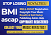 register song bmi ascap copyright iswc ipi royalty split setup helper publishing