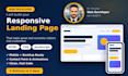 build a responsive landing page using HTML, CSS and javascript