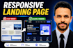 create responsive HTML landing page