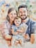 create a watercolor family portrait