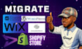 migrate wix ecwid wordpress woocommerce squarespace to shopify store migration