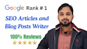 write human SEO blogs and articles