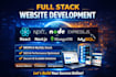 do full stack website development using react next node express js mongodb mysql