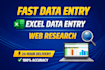 do accurate data entry, copy paste, and excel data typing