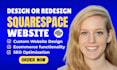 design or redesign squarespace landing page, do responsive squarespace website