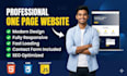 build a fast loading one page business website in 2 days