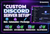 create custom discord server setup with bots and automation discord server setup