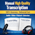 transcribe arabic audio manually and accurately