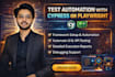 do test automation using cypress or playwright for web apps