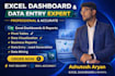 create professional excel dashboard,do data entry, excel and data cleaning