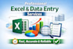 do excel data entry and data formatting
