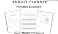 create a printable budget planner PDF and canva template