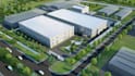 design industrial warehouse, factory and 3d rendering