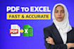 do convert pdf to excel manually with 100 percent accuracy