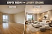virtual staging, virtual furniture, virtual renovation quick turnaround