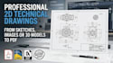 create professional 2d technical drawings in PDF