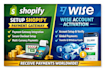 setup shopify payment gateway and wise account activation