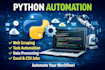 create python automation scripts, bots, web scraping, and API automation