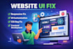 fix HTML CSS bugs and customize your website UI