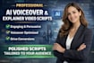write professional ai voiceover and explainer video scripts