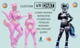 do 3d vrchat avatar model, furry nsfw, vrc avatar vtuber model rigging fursona