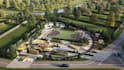 render recreational site plan, visualize modern parks, landscape layout design