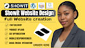 customize showit template redesign showit build website landing page