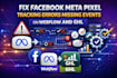 fix facebook meta pixel tracking errors missing events on webflow and ghl