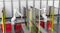 do 3d industrial robotic movement maya robotic arm factory mechanical warehouse