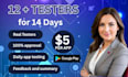 provide closed testing 12 testers 20 testers mobile app testing 12 testers
