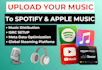 upload music to spotify apple music distribution isrc metadata release setup