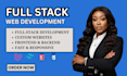 build full stack websites as a frontend backend developer